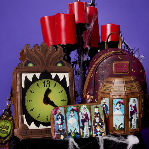 SCHOUDEDTASSEN Haunted Mansion Grootvaderklok - DISNEY LOUNGEFLY