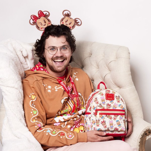 MINI RUGZAK Mickey en zijn peperkoekvriendjes met haarband - DISNEY LOUNGEFLY