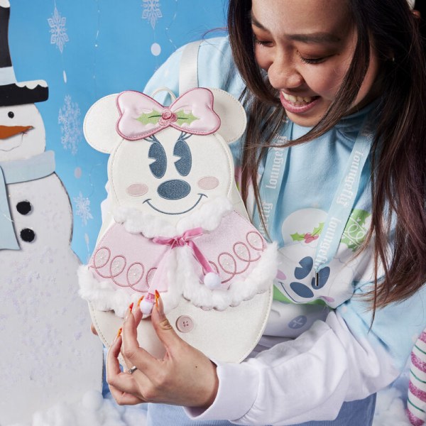 MINI RUGZAK Mickey en Minnie Sneeuwman - DISNEY LOUNGEFLY