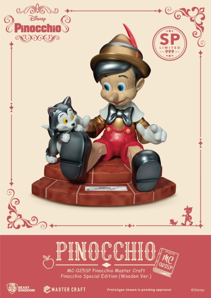 PINOKKIO HOUTEN VERSIE SPECIALE EDITIE - DISNEY MASTERCRAFT