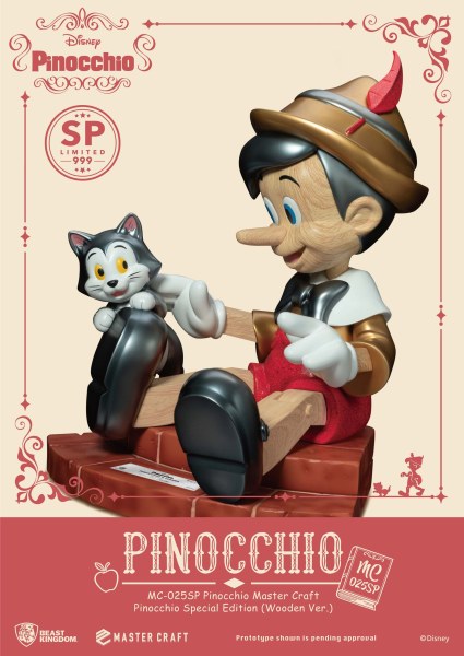 PINOKKIO HOUTEN VERSIE SPECIALE EDITIE - DISNEY MASTERCRAFT