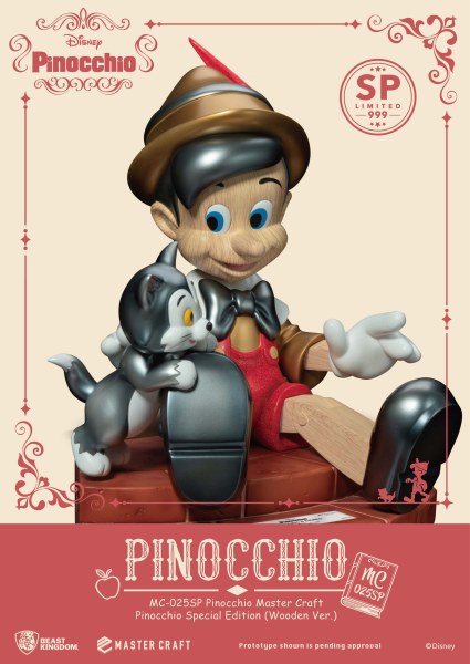 PINOKKIO HOUTEN VERSIE SPECIALE EDITIE - DISNEY MASTERCRAFT