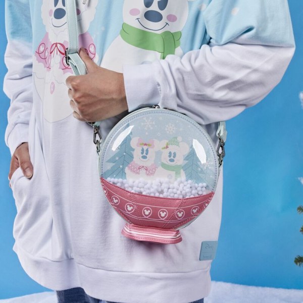 SCHOUDEDTASSEN Mickey & Minnie Sneeuwbol - DISNEY LOUNGEFLY
