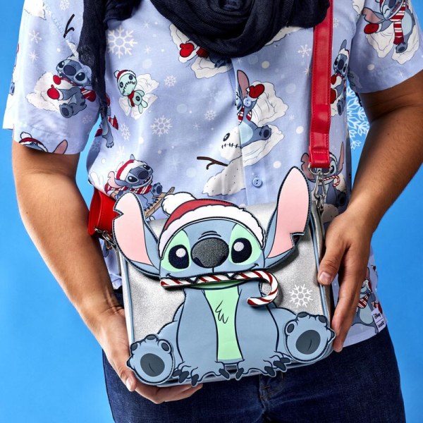 SCHOUDEDTASSEN Stitch Holiday Glitter - DISNEY LOUNGEFLY