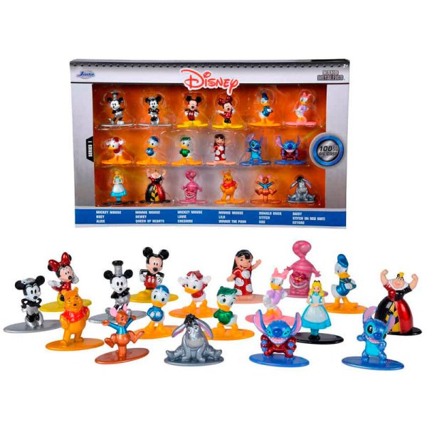 Set van 18 Disney-metalen beeldjes