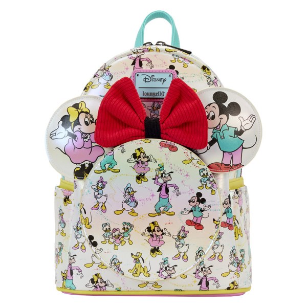 MINI RUGZAK Disney 100 Iriserende Mickey en Vrienden met Haarband - DISNEY LOUNGEFLY