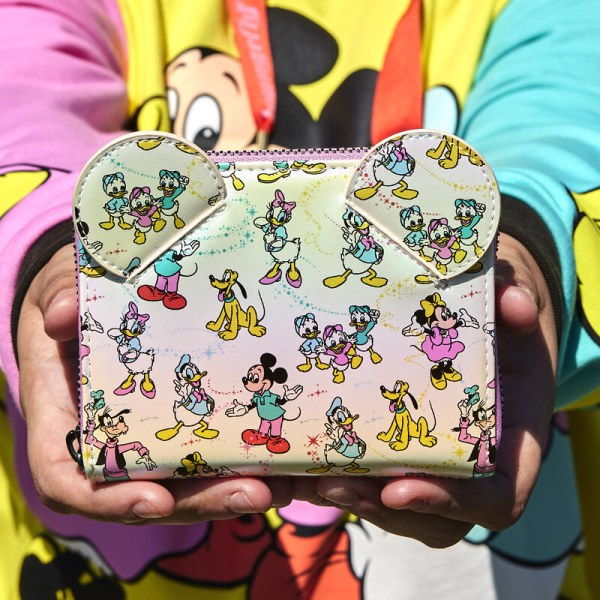 Disney 100 iriserende Mickey en vrienden portemonnee - DISNEY LOUNGEFLY