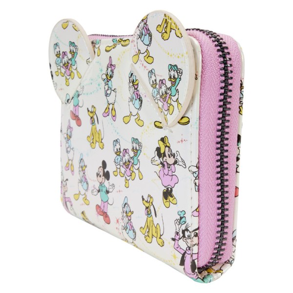 Disney 100 iriserende Mickey en vrienden portemonnee - DISNEY LOUNGEFLY