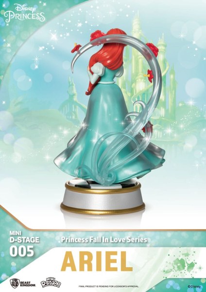 Kavel van 6 Disney Prinsessenbeeldjes "Fall in love" serie - Disney mini D-Stage