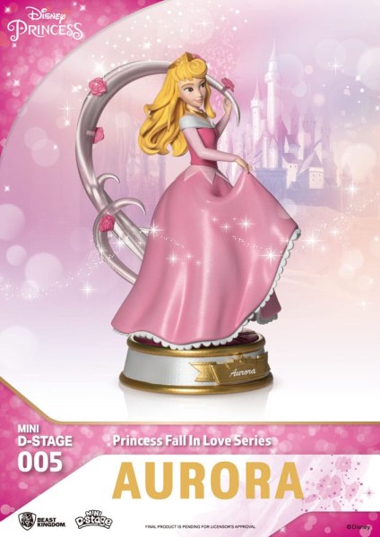 Kavel van 6 Disney Prinsessenbeeldjes "Fall in love" serie - Disney mini D-Stage