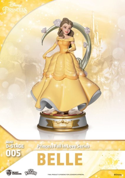Kavel van 6 Disney Prinsessenbeeldjes "Fall in love" serie - Disney mini D-Stage
