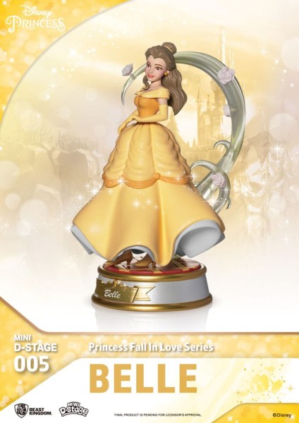 Kavel van 6 Disney Prinsessenbeeldjes "Fall in love" serie - Disney mini D-Stage