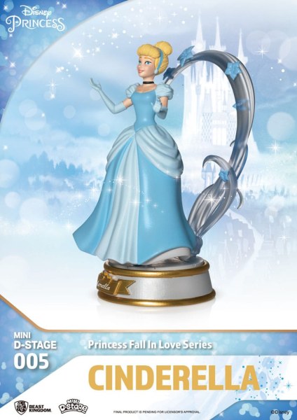 Kavel van 6 Disney Prinsessenbeeldjes "Fall in love" serie - Disney mini D-Stage