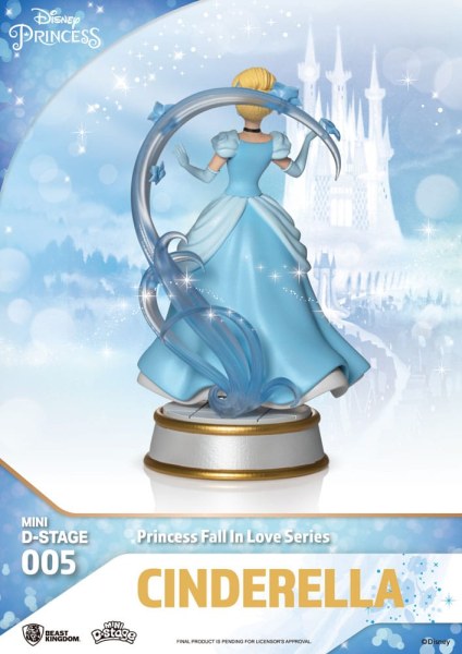 Kavel van 6 Disney Prinsessenbeeldjes "Fall in love" serie - Disney mini D-Stage