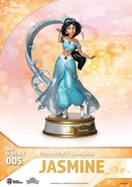 Kavel van 6 Disney Prinsessenbeeldjes "Fall in love" serie - Disney mini D-Stage