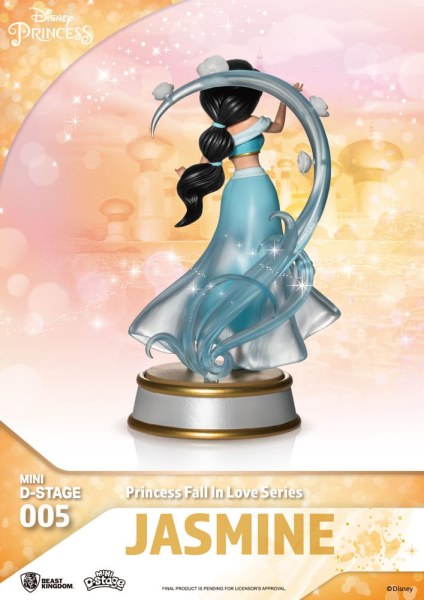 Kavel van 6 Disney Prinsessenbeeldjes "Fall in love" serie - Disney mini D-Stage