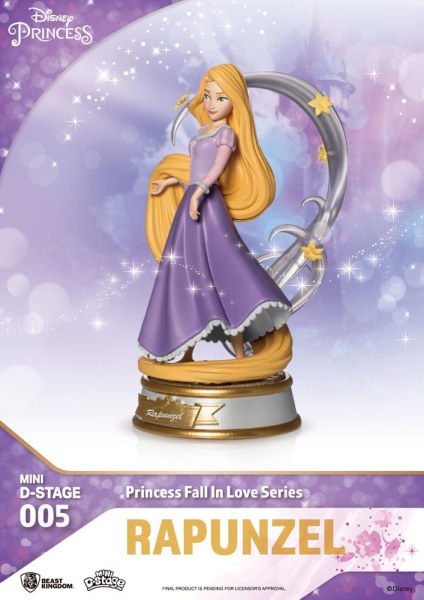 Kavel van 6 Disney Prinsessenbeeldjes "Fall in love" serie - Disney mini D-Stage