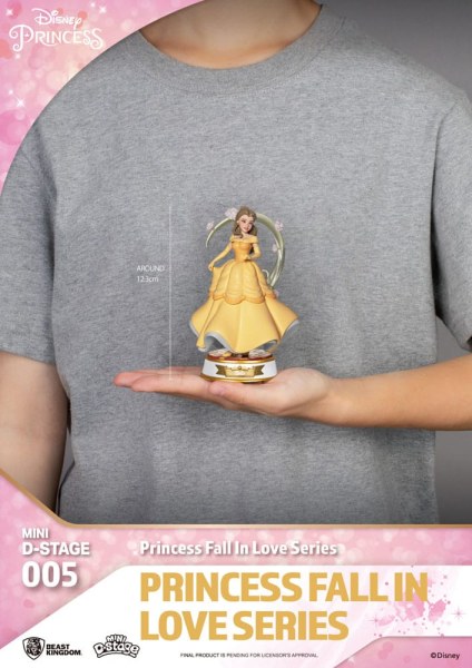 Kavel van 6 Disney Prinsessenbeeldjes "Fall in love" serie - Disney mini D-Stage