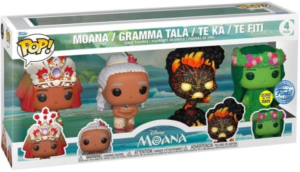 Pak de 4 Funko Pop! Films Vinyl - Moana - Disney