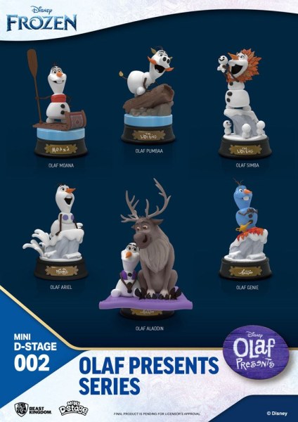 Set van 6 Olaf Frozen beeldjes - Disney D-Stage