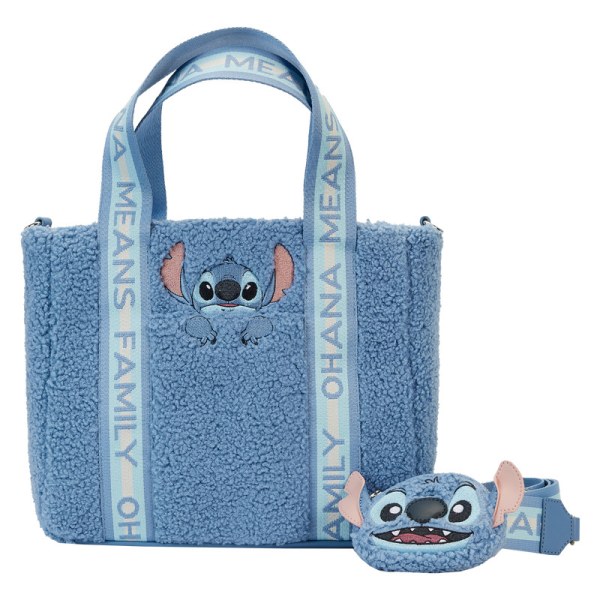 Shopper Stitch en pluche Sherpa met portemonnee - DISNEY LOUNGEFLY