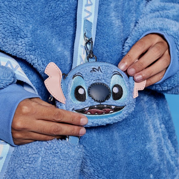 Shopper Stitch en pluche Sherpa met portemonnee - DISNEY LOUNGEFLY