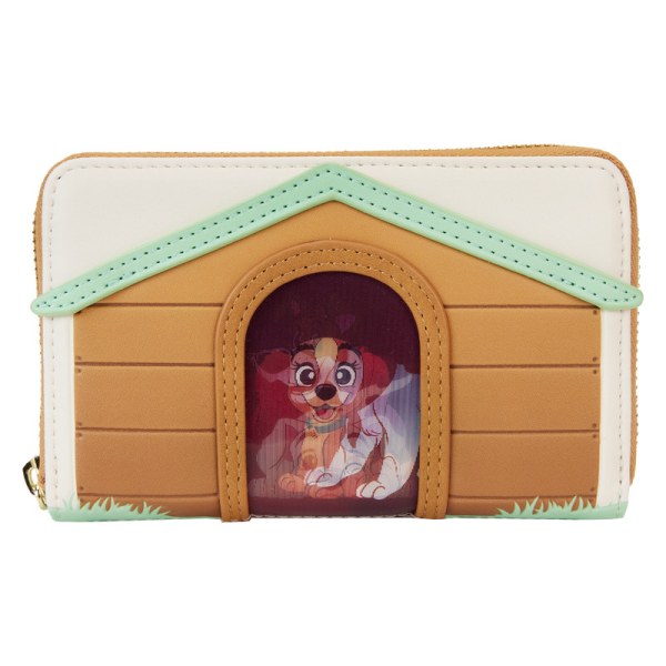 I Heart Disney Dogs Hondenhuis Drievoudige Lenzichtig Portemonnee met Zip rond - DISNEY LOUNGEFLY