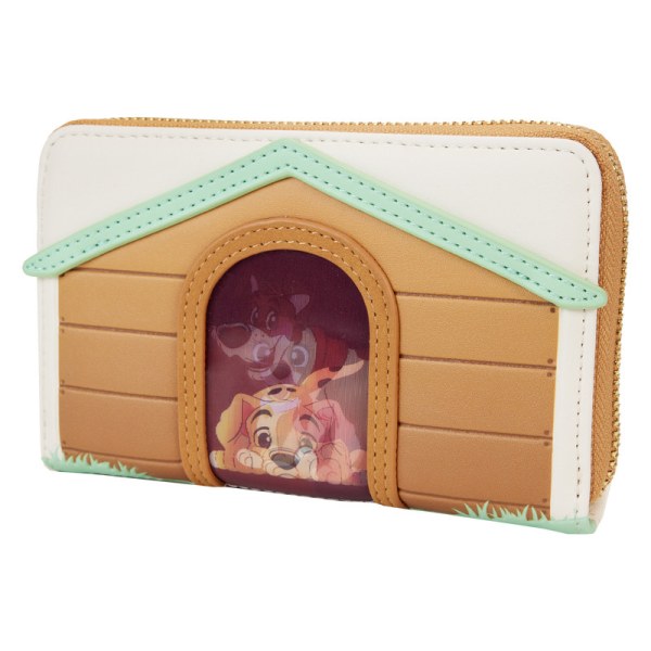 I Heart Disney Dogs Hondenhuis Drievoudige Lenzichtig Portemonnee met Zip rond - DISNEY LOUNGEFLY