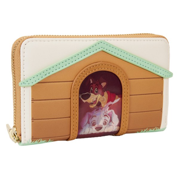 I Heart Disney Dogs Hondenhuis Drievoudige Lenzichtig Portemonnee met Zip rond - DISNEY LOUNGEFLY
