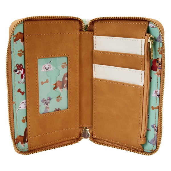 I Heart Disney Dogs Hondenhuis Drievoudige Lenzichtig Portemonnee met Zip rond - DISNEY LOUNGEFLY