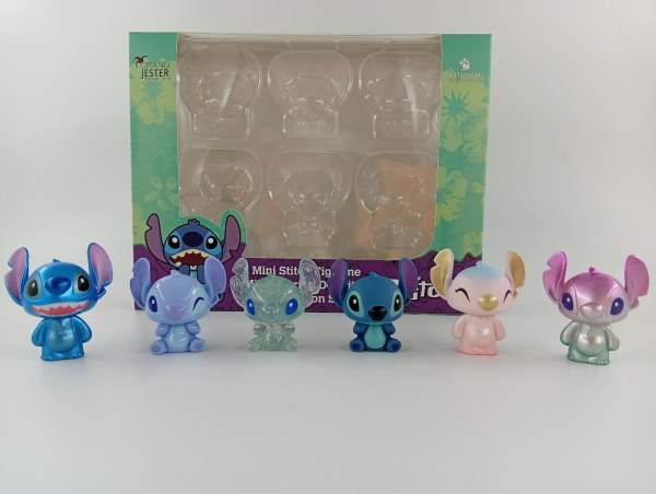 Lot van 6 Minibeeldjes Stitch (vensterdoos) - Disney Grand Jester