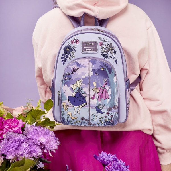 MINI RUGZAK Doornroosje 65e verjaardag Scène Bloemen - DISNEY LOUNGEFLY