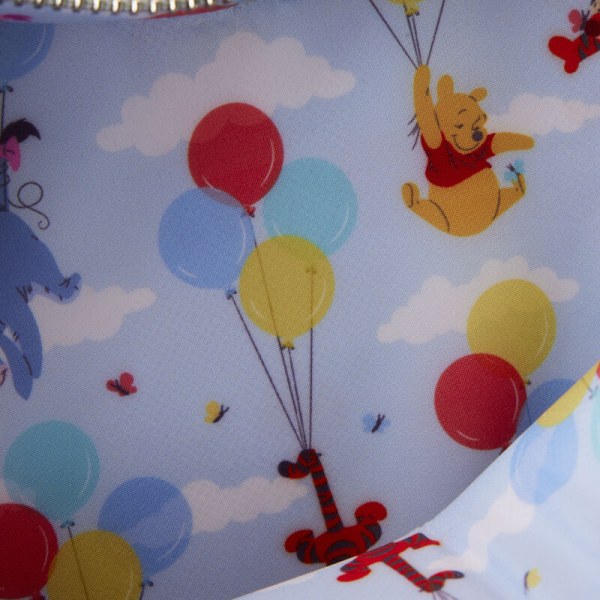 Hartvormige schoudertassen Winnie en zijn vrienden zweven met ballonnen - DISNEY LOUNGEFLY