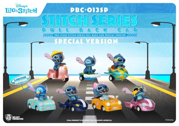 Set van 6 beeldjes Stitch in car Special Edition - Disney