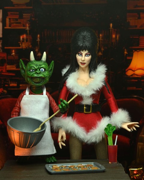 Elvira, Meesteres van de Donkere Figuur eClothed Very Scary Xmas Elvira 20 cm