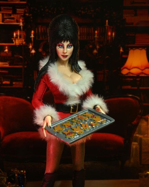 Elvira, Meesteres van de Donkere Figuur eClothed Very Scary Xmas Elvira 20 cm