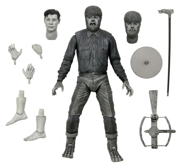 Universal Monsters beeldje Ultimate The Wolf Man (Zwart & Wit) 18 cm