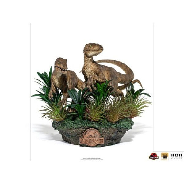 TWEE VELOCIRAPTORS ART SCALE DELUXE - JURASSIC PARK