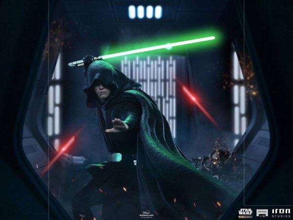 De Mandalorian Luke Skywalker gevechtsversie Art Scale - Star Wars