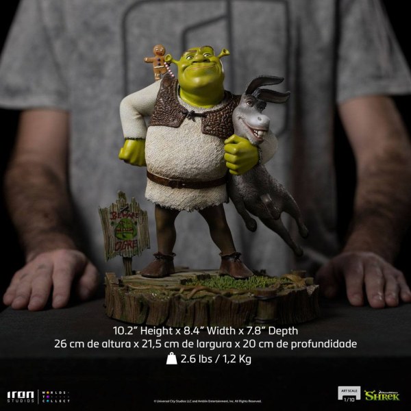 Shrek, Donkey en The Gingerbread Man Deluxe Art Scale - Dreamworks
