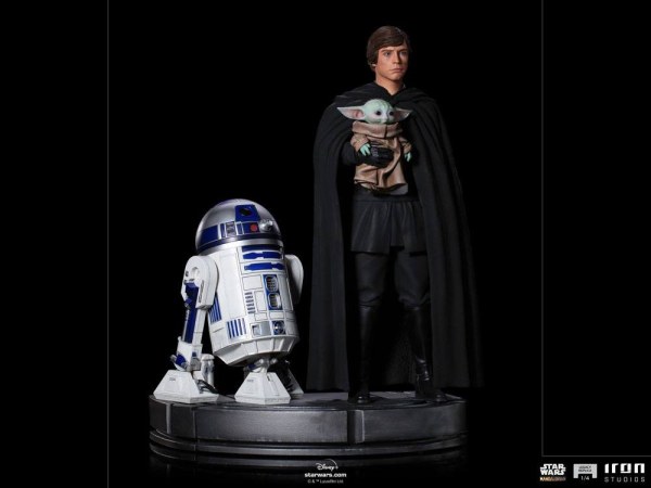 De Mandalorian Luke Skywalker, R2-D2 & Grogu Art Scale - Star Wars