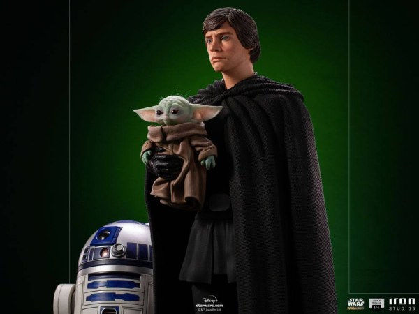 De Mandalorian Luke Skywalker, R2-D2 & Grogu Art Scale - Star Wars