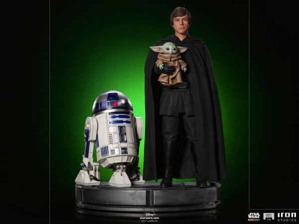 De Mandalorian Luke Skywalker, R2-D2 & Grogu Art Scale - Star Wars