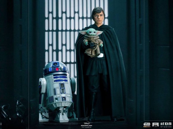 De Mandalorian Luke Skywalker, R2-D2 & Grogu Art Scale - Star Wars