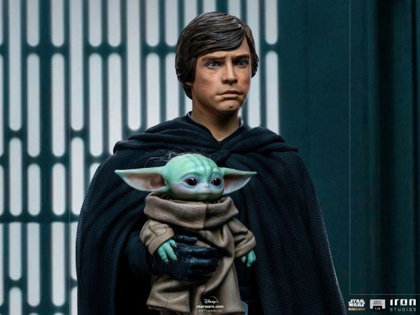 De Mandalorian Luke Skywalker, R2-D2 & Grogu Art Scale - Star Wars