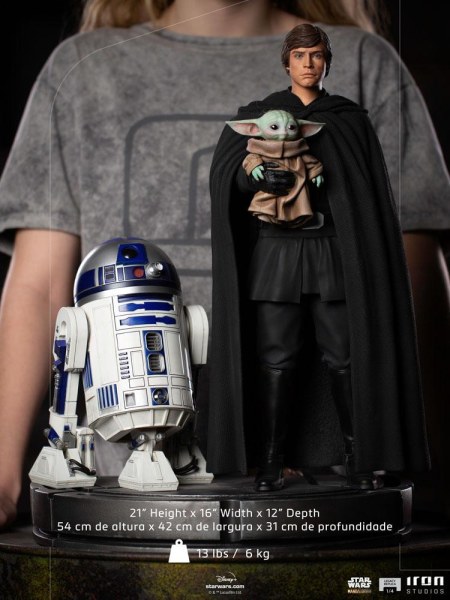De Mandalorian Luke Skywalker, R2-D2 & Grogu Art Scale - Star Wars