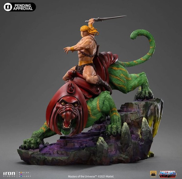 HE-MAN AND BATTLE CAT ART SCALE DELUXE -MASTERS OF UNIVERSE