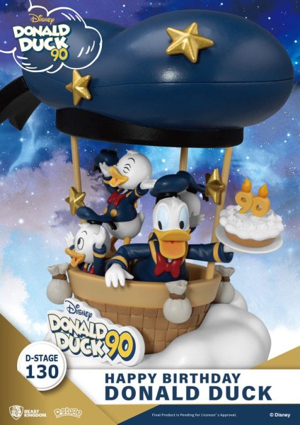 Diorama Donald Eend 90e-Happy Birthday - Disney D-Stage