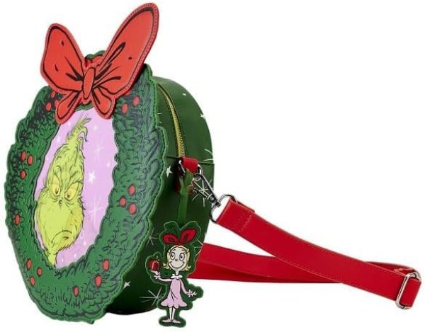 DR SEUSS GRINCH Schoudertas met kerstkrans - DISNEY LOUNGEFLY