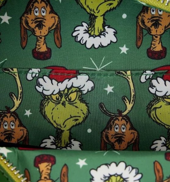 DR SEUSS GRINCH Schoudertas met kerstkrans - DISNEY LOUNGEFLY